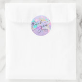 Dank u Faux Iridescent Opal Ronde Sticker (Tas)