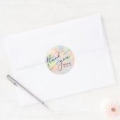 Dank u Faux Iridescent Opal Ronde Sticker (Envelop)