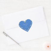 Dank U Favor Bruidspaar Blauwe Gouden Hart Hart Sticker (Envelop)