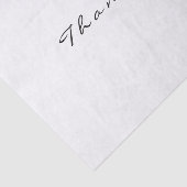 Dank U Favor Trouwjurk Zwart Witte Bruiloft Tissuepapier (Detail)