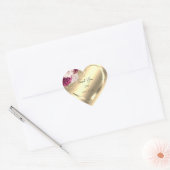 Dank U Favoriet BloemGouden Hart BruidsSweet 16 Hart Sticker (Envelop)