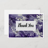 Dank u Flat 3,5" x 5" Kaart - Paarse (Voorkant / Achterkant)
