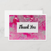 Dank u Flat 3,5" x 5" Kaart - Roze (Voorkant / Achterkant)