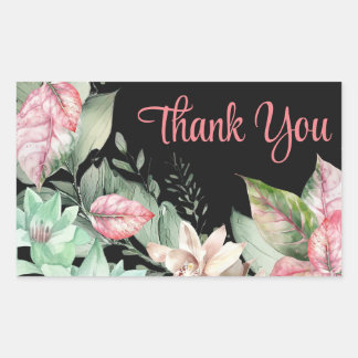 Dank u Floral Art Sticker