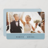 DANK U foto elegante chique amper en stoffig blauw (Voorkant / Achterkant)