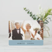 DANK U foto elegante chique amper en stoffig blauw (Staand voorkant)