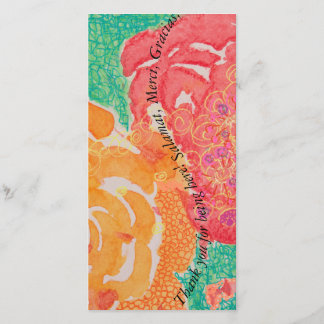 Dank u, fotokaart bedankkaart