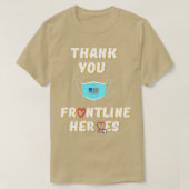 DANK U FRONTLINE HEROES AMERIKAANSE VLAG 1 T-SHIRT (Design voorkant)