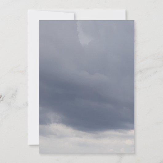 Dank u Funeral Cloudy Sympathie Grief Kaart (Achterkant)