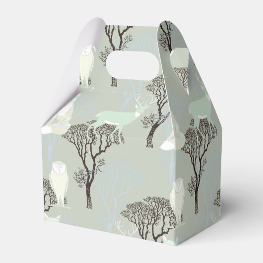 DANK U Gable Box Personalized Winter Woodland Bedankdoosjes (Achterkant)