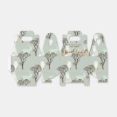 DANK U Gable Box Personalized Winter Woodland Bedankdoosjes (Uitgevouwen)