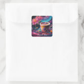 Dank u Galaxy Garden Coffee Vierkante Sticker (Tas)