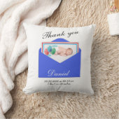 Dank u Geboorte Aankondiging foto Kussen (Deken)