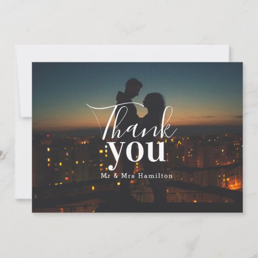 Dank u gepersonaliseerde foto bedankkaart (Voorkant)