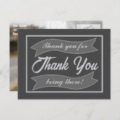 Dank u gepersonaliseerde foto feestdagenkaart (Voorkant / Achterkant)