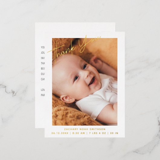 Dank u Gepersonaliseerde Kaart van de Aankondiging (Voorkant / Achterkant)