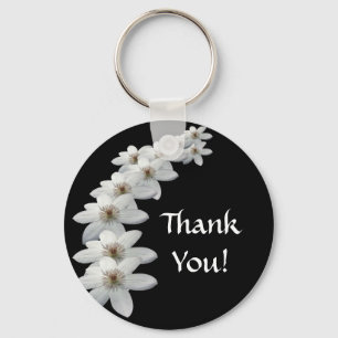 Dank u Gift - de Zeer belangrijke Witte Bloemen Sleutelhanger
