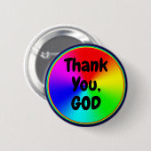 Dank U, GOD (bewerk tekst) Ronde Button 5,7 Cm (Voorkant /achterkant)