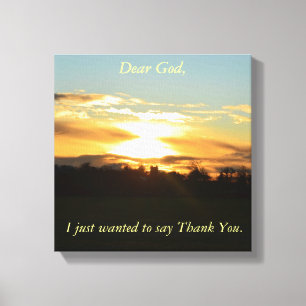 Dank u God Stretched Canvas Print