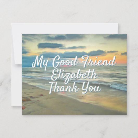 Dank u goede vriend Ocean Sunset 0735 Kaart (Voorkant)