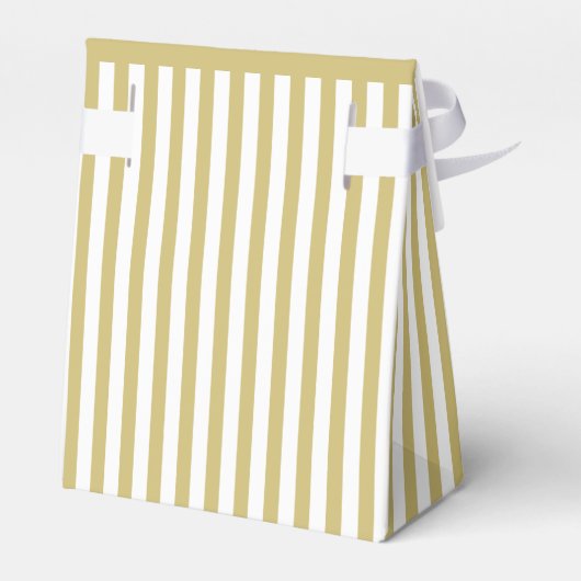 Dank u - Gold Simple Stripes Patroon Bedankdoosjes (Achterkant)