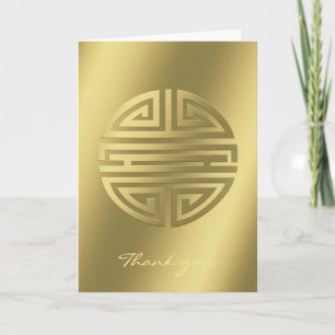 Dank u - Golden Longevity symbool Bedankkaart