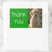 Dank u Goldendoodle Puppy Dog Sticker / Label (Tas)