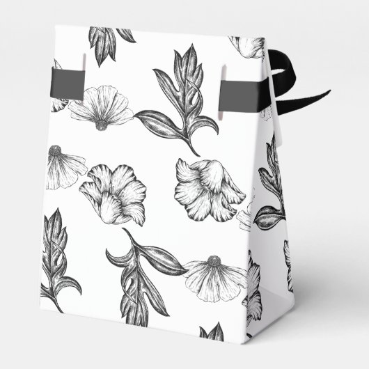 Dank u Gothic Flower Baby shower party Bedankdoosjes (Achterkant)