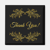 Dank U Goud Effect op Zwart Dank U
