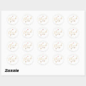Dank u, Gouden Moderne Script DIY Achtergrond Ronde Sticker (Vel)