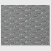 "Dank u" Gray Silvery Gradient Cadeaupapier (Vlak)