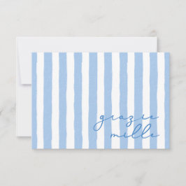 Dank u Grazie Mille Italiaans Opmerking Kaart Notitiekaartje