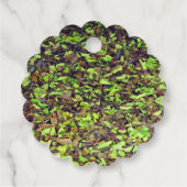 Dank u Green Brown Leaves Bedankjes Labels (Achterkant)