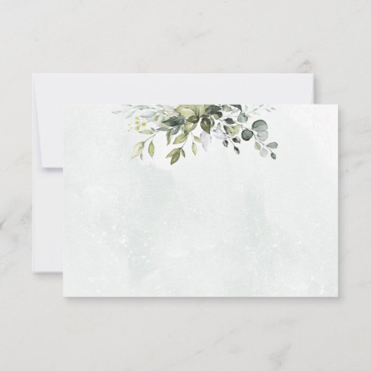 Dank u Greenery Minimalist Script Kaart (Achterkant)