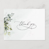 Dank u Greenery Minimalist Script Kaart (Voorkant)