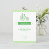 Dank u Groen Baby shower Kaart (Staand voorkant)