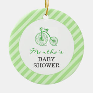 Dank u Groen Neutraal Baby shower Favor Ornament