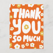 DANK U Groovy Daisies Kleurrijke Bubble Letters Briefkaart (Voorkant)