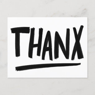 DANK U Grove Penseelstreken Bedankt Aangepast   Briefkaart