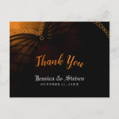 Dank u Halloween Gothic Wedding Post Kaart (Voorkant)