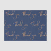 Dank u handgeschreven script Copper Gold Tissuepapier (Voorkant)