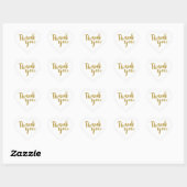 DANK U HART SEAL modern script gouden glitter Sticker (Vel)