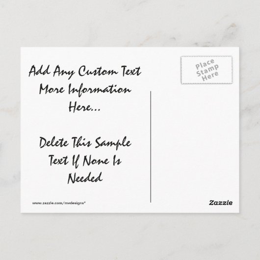 Dank u harten geschreven in zand bruiloft Briefkaa Briefkaart (Achterkant)