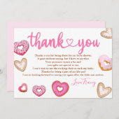 Dank u harten valentijn donuts bedankkaart (Voorkant / Achterkant)