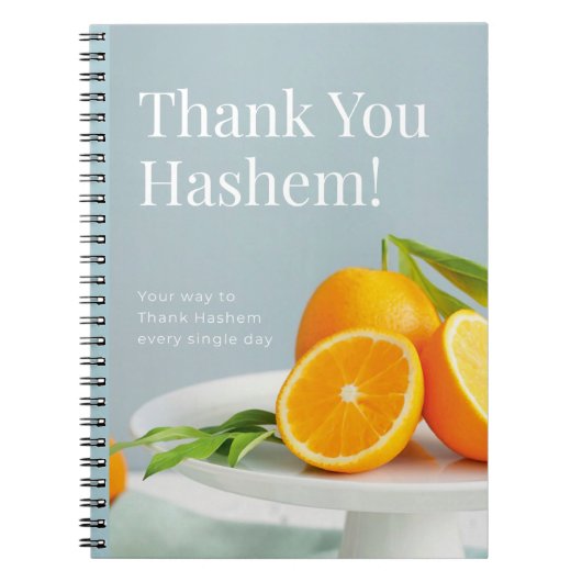 Dank u Hashem spiraal dankbaarheid notitieboek (Voorkant)