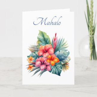 Dank u Hawaiiaanse kaart (Mahalo betekent dank u)
