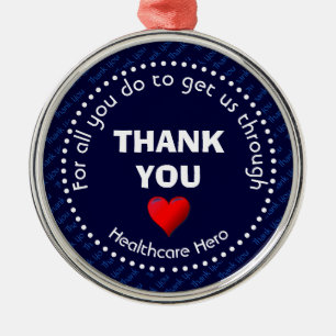 DANK U HEALTHCARE HERO METALEN ORNAMENT