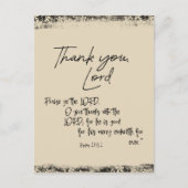 Dank U Heer met Psalmen Bijbelvers Briefkaart (Voorkant)