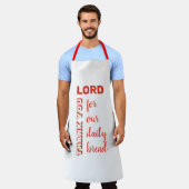 DANK U HEER | Ons dagelijks brood | CHRISTELIJK RO Schort (Gedragen)