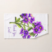 Dank U Heer (Paarse Pansies) Bad Handdoek (Handdoek)